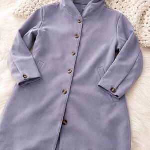 Women's Classic Gray Button-Up Coat/ never ussed
